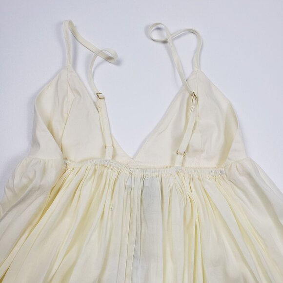 We Wore What Flowy Triangle Cami Womens XS Ivory Poplin/Voile Casual Summer Top - Picture 14 of 16